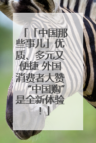「中国那些事儿」优质、多元又便捷 外国消费者大赞“中国购”是全新体验！