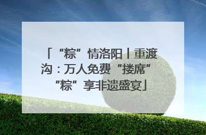 “粽”情洛阳丨重渡沟：万人免费“搂席” “粽”享非遗盛宴