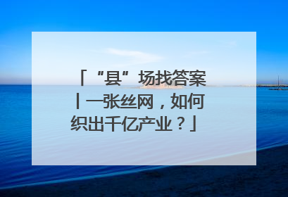 “县”场找答案丨一张丝网，如何织出千亿产业？
