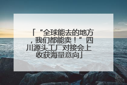 “全球能去的地方，我们都能卖！”四川源头工厂对接会上收获海量意向