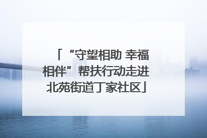 “守望相助 幸福相伴”帮扶行动走进北苑街道丁家社区