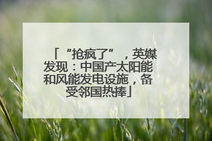 “抢疯了”，英媒发现：中国产太阳能和风能发电设施，备受邻国热捧
