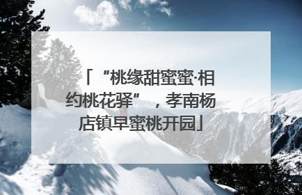“桃缘甜蜜蜜·相约桃花驿”，孝南杨店镇早蜜桃开园