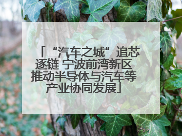 “汽车之城”追芯逐链 宁波前湾新区推动半导体与汽车等产业协同发展