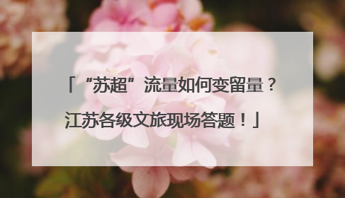 “苏超”流量如何变留量？江苏各级文旅现场答题！