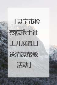 灵宝市检察院携手社工开展夏日送清凉帮教活动