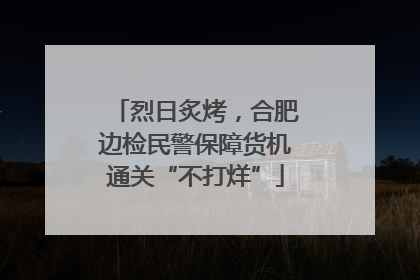 烈日炙烤，合肥边检民警保障货机通关“不打烊”