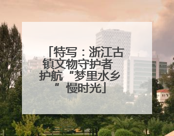 特写：浙江古镇文物守护者 护航“梦里水乡”慢时光