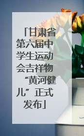 甘肃省第六届中学生运动会吉祥物“黄河健儿”正式发布