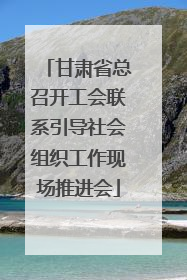 甘肃省总召开工会联系引导社会组织工作现场推进会