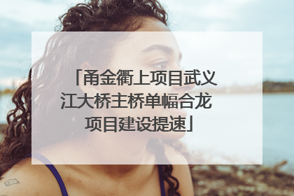 甬金衢上项目武义江大桥主桥单幅合龙 项目建设提速