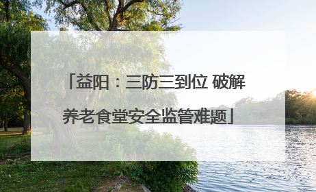 益阳：三防三到位 破解养老食堂安全监管难题