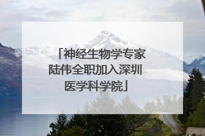神经生物学专家陆伟全职加入深圳医学科学院