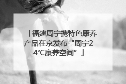 福建周宁携特色康养产品在京发布“周宁24℃康养空间”
