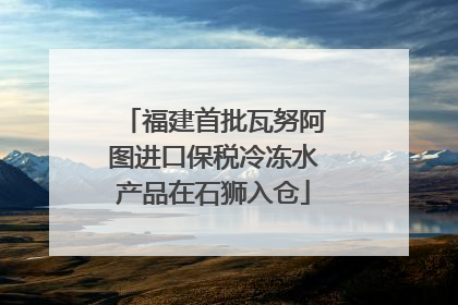 福建首批瓦努阿图进口保税冷冻水产品在石狮入仓