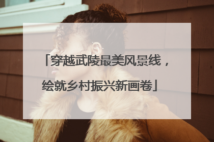 穿越武陵最美风景线，绘就乡村振兴新画卷