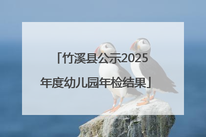 竹溪县公示2025年度幼儿园年检结果
