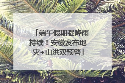 端午假期强降雨持续！安徽发布地灾+山洪双预警