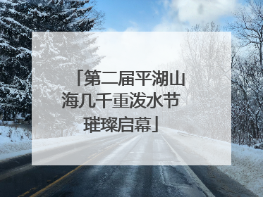 第二届平湖山海几千重泼水节璀璨启幕
