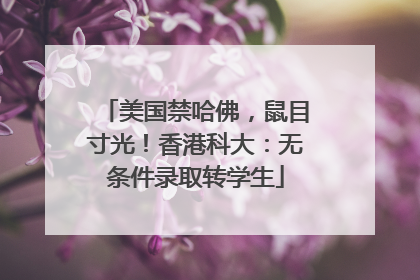 美国禁哈佛，鼠目寸光！香港科大：无条件录取转学生
