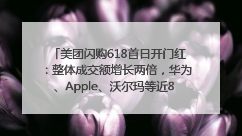 美团闪购618首日开门红：整体成交额增长两倍，华为、Apple、沃尔玛等近800个品牌翻倍增长