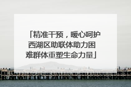 精准干预，暖心呵护 西湖区助联体助力困难群体重塑生命力量