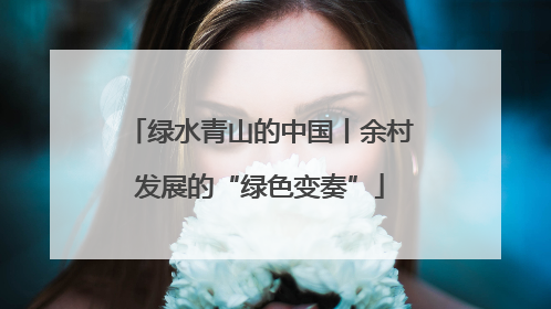 绿水青山的中国丨余村发展的“绿色变奏”