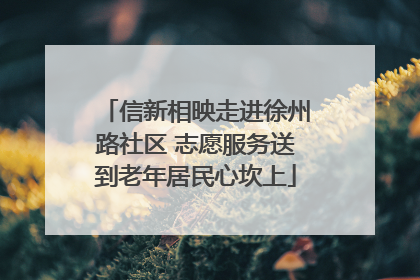 信新相映走进徐州路社区 志愿服务送到老年居民心坎上
