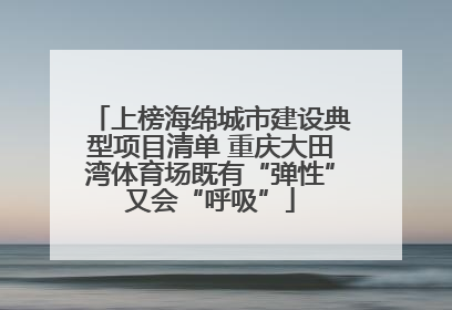 上榜海绵城市建设典型项目清单 重庆大田湾体育场既有“弹性”又会“呼吸”