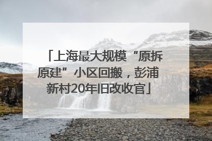 上海最大规模“原拆原建”小区回搬，彭浦新村20年旧改收官