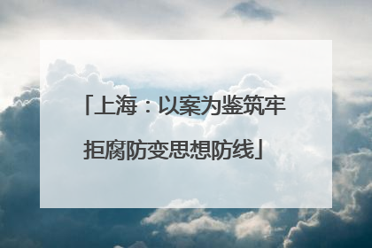 上海：以案为鉴筑牢拒腐防变思想防线