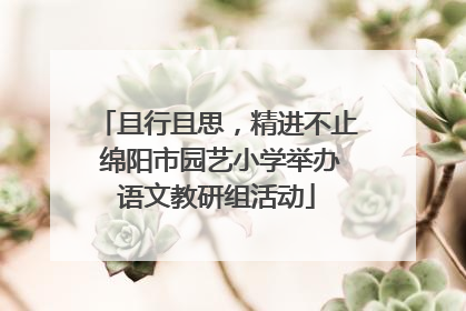 且行且思，精进不止 绵阳市园艺小学举办语文教研组活动