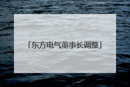 东方电气董事长调整
