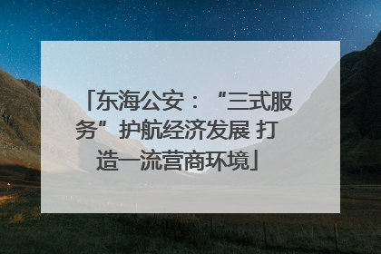 东海公安：“三式服务”护航经济发展 打造一流营商环境