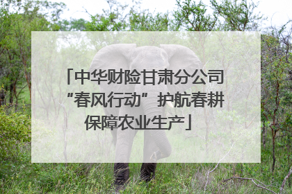 中华财险甘肃分公司“春风行动”护航春耕 保障农业生产