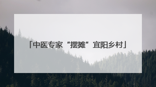 中医专家“摆摊”宜阳乡村