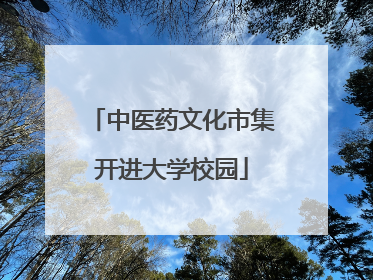 中医药文化市集开进大学校园