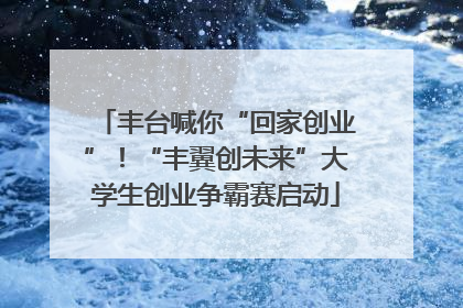 丰台喊你“回家创业”！“丰翼创未来”大学生创业争霸赛启动