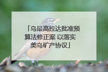 乌最高拉达批准预算法修正案 以落实美乌矿产协议