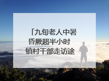 九旬老人中暑昏厥超半小时 镇村干部走访途中发现及时施救｜看见正能量