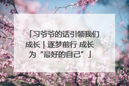习爷爷的话引领我们成长｜逐梦前行 成长为“最好的自己”