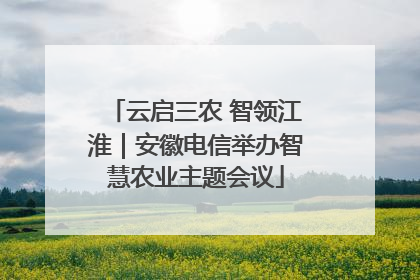 云启三农 智领江淮｜安徽电信举办智慧农业主题会议