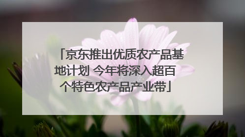 京东推出优质农产品基地计划 今年将深入超百个特色农产品产业带