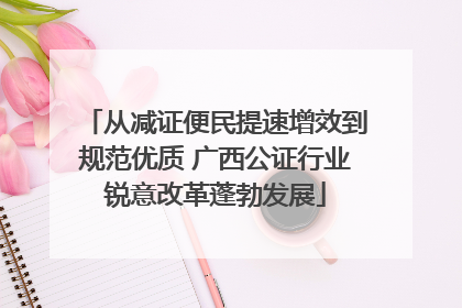 从减证便民提速增效到规范优质 广西公证行业锐意改革蓬勃发展