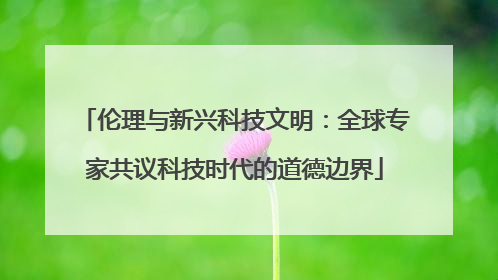 伦理与新兴科技文明：全球专家共议科技时代的道德边界