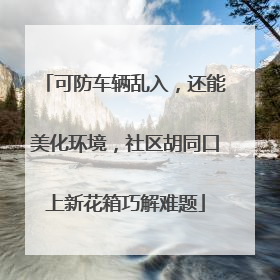 可防车辆乱入，还能美化环境，社区胡同口上新花箱巧解难题