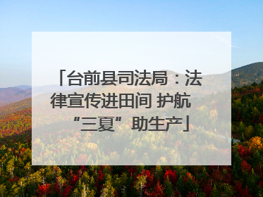 台前县司法局：法律宣传进田间 护航“三夏”助生产