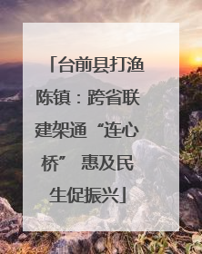 台前县打渔陈镇：跨省联建架通“连心桥” 惠及民生促振兴