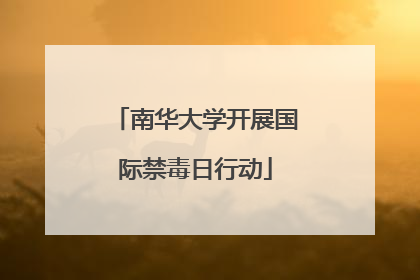 南华大学开展国际禁毒日行动