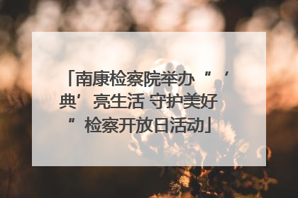 南康检察院举办“‘典’亮生活 守护美好”检察开放日活动